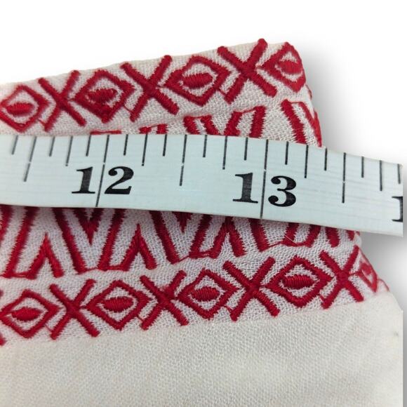 Show Me Your Mumu Top Womens XS Flutter Crop Strapless Tube Embroidered Tassels - Picture 5 of 6